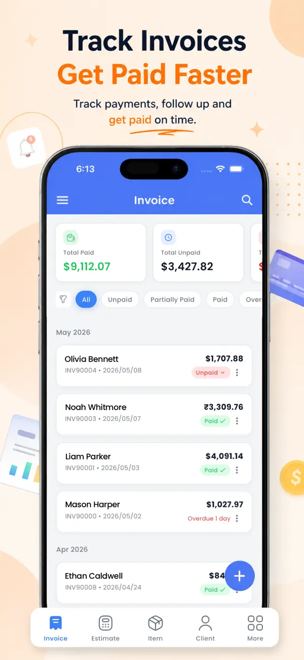 Tracking invoices and getting paid faster with payment status filters